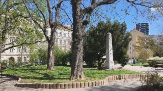 Obelisk in einem Park