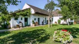 Bauernhaus mit Blumen