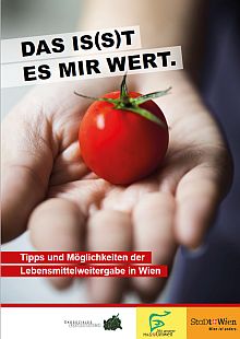 Cover vom Leitfaden "Das is(s)t es mir wert": Kleine Tomate in einer offenen Hand