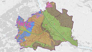 Wien-Karte mit Darstellung der verschiedenen Bodentypen