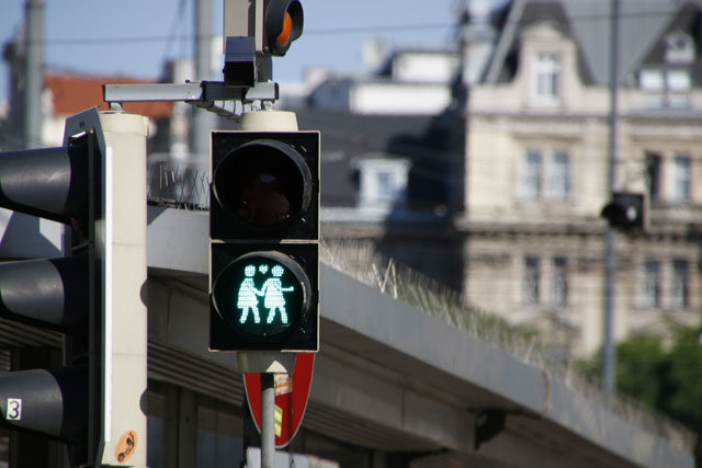 Diversity-themed lights in Vienna