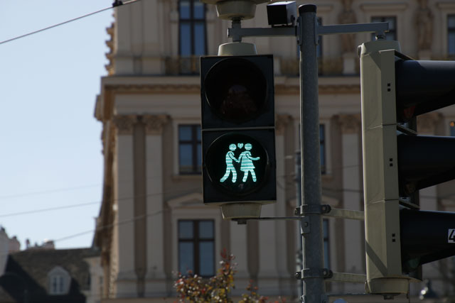 Diversity-themed lights in Vienna