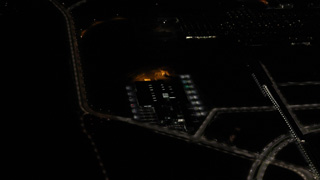 Luftaufnahme, Seestadt, Nacht