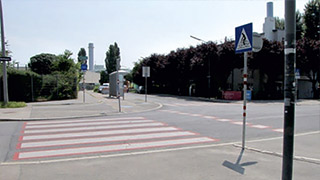 Kreuzungsbereich Hardeggasse - Wulzendorfstrae