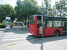 Kreuzungsbereich Otto-Probst-Platz - Otto-Probst-Strae: Zebrastreifen ber die Strae direkt hinter einer Bushaltestelle