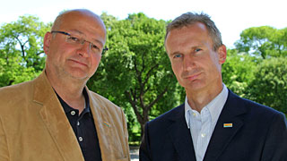 Projektverantwortliche Klaus Zimmel (rechts) und Stefan Novotny (links)
