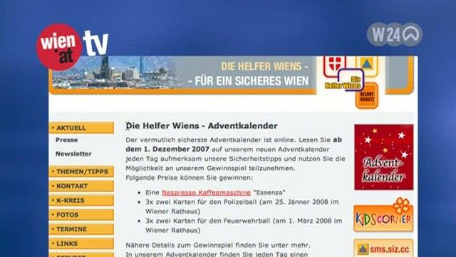 Helfer Wiens präsentieren "sichersten" Adventkalender der Stadt