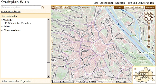 Stadtplan Mit Adressensuche Hilfe Und Erlauterungen