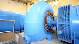 Francis-Turbine mit Generator