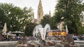 Brunnen vor dem Wiener Rathaus